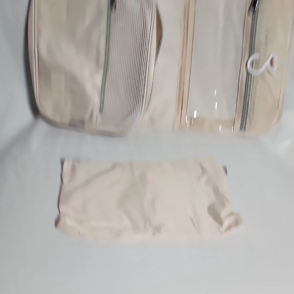 Beige Travel Organizer Set